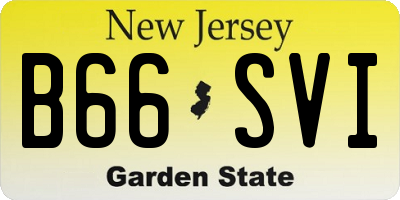 NJ license plate B66SVI