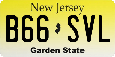 NJ license plate B66SVL