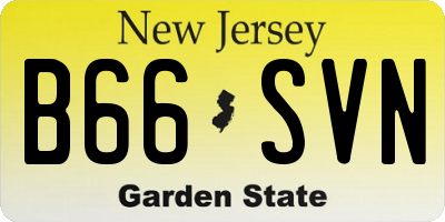 NJ license plate B66SVN