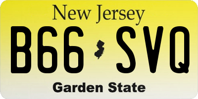 NJ license plate B66SVQ