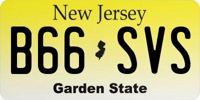 NJ license plate B66SVS