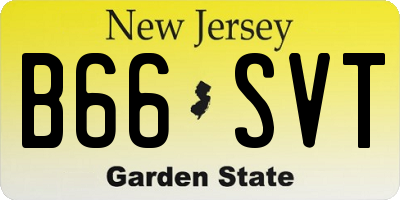 NJ license plate B66SVT