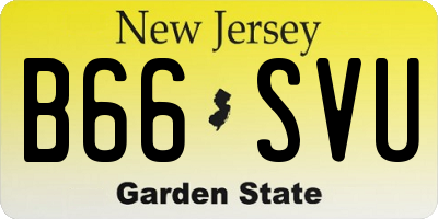 NJ license plate B66SVU