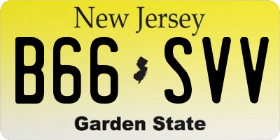 NJ license plate B66SVV