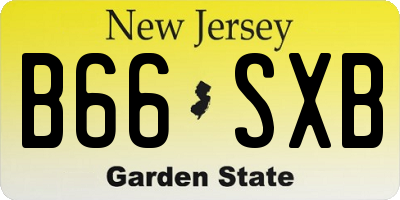 NJ license plate B66SXB