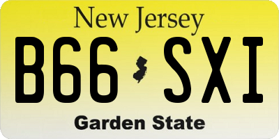 NJ license plate B66SXI
