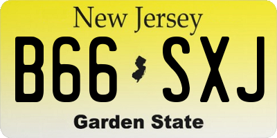 NJ license plate B66SXJ