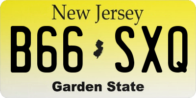 NJ license plate B66SXQ