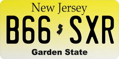 NJ license plate B66SXR