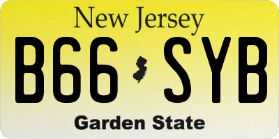 NJ license plate B66SYB