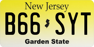 NJ license plate B66SYT