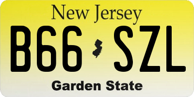 NJ license plate B66SZL