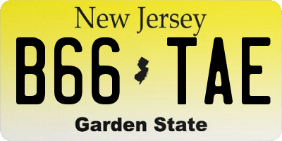 NJ license plate B66TAE