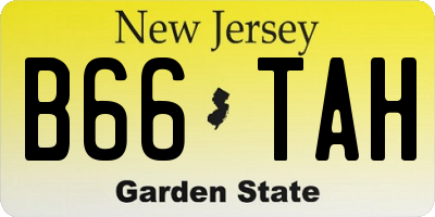 NJ license plate B66TAH