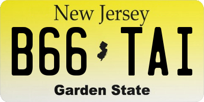 NJ license plate B66TAI