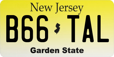 NJ license plate B66TAL