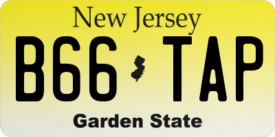 NJ license plate B66TAP