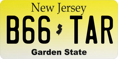 NJ license plate B66TAR