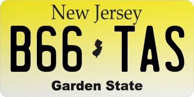 NJ license plate B66TAS