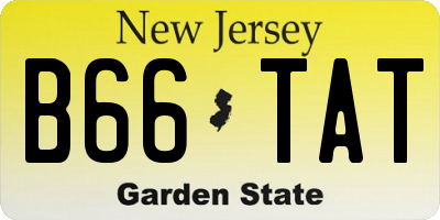 NJ license plate B66TAT