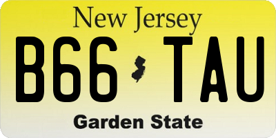 NJ license plate B66TAU