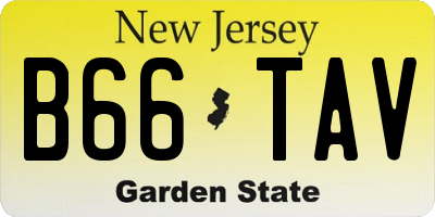 NJ license plate B66TAV