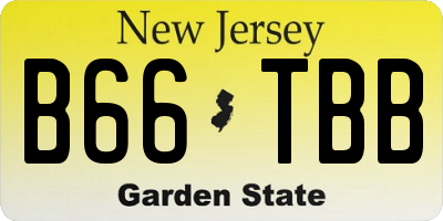 NJ license plate B66TBB