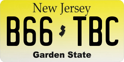 NJ license plate B66TBC