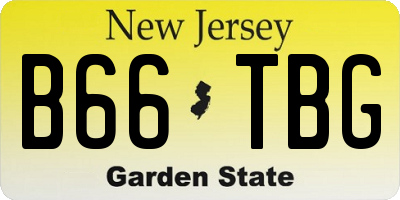 NJ license plate B66TBG