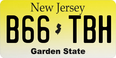NJ license plate B66TBH