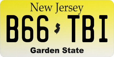 NJ license plate B66TBI