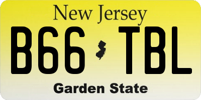 NJ license plate B66TBL