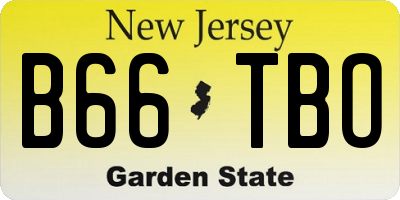 NJ license plate B66TBO