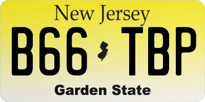 NJ license plate B66TBP