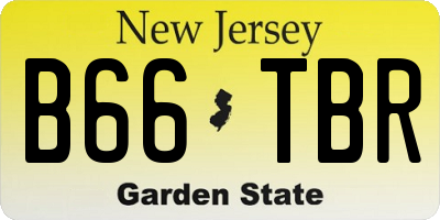 NJ license plate B66TBR
