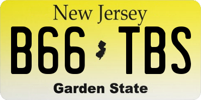 NJ license plate B66TBS