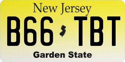 NJ license plate B66TBT