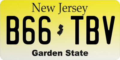 NJ license plate B66TBV