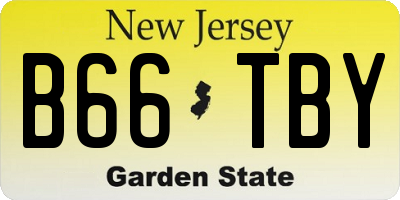 NJ license plate B66TBY