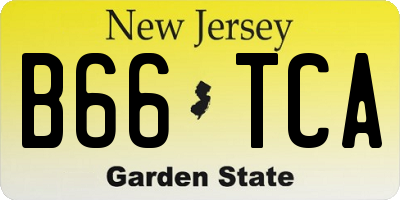 NJ license plate B66TCA