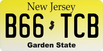 NJ license plate B66TCB