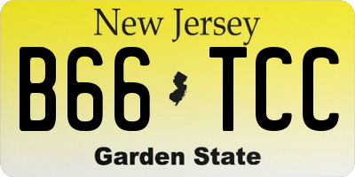 NJ license plate B66TCC