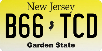 NJ license plate B66TCD