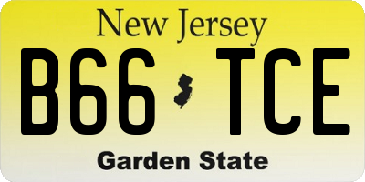 NJ license plate B66TCE