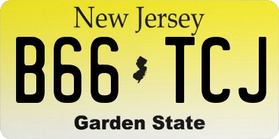 NJ license plate B66TCJ