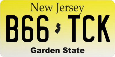 NJ license plate B66TCK
