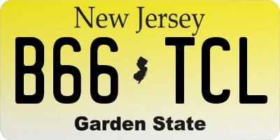 NJ license plate B66TCL
