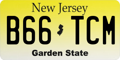 NJ license plate B66TCM