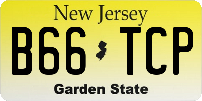 NJ license plate B66TCP