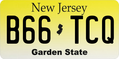 NJ license plate B66TCQ